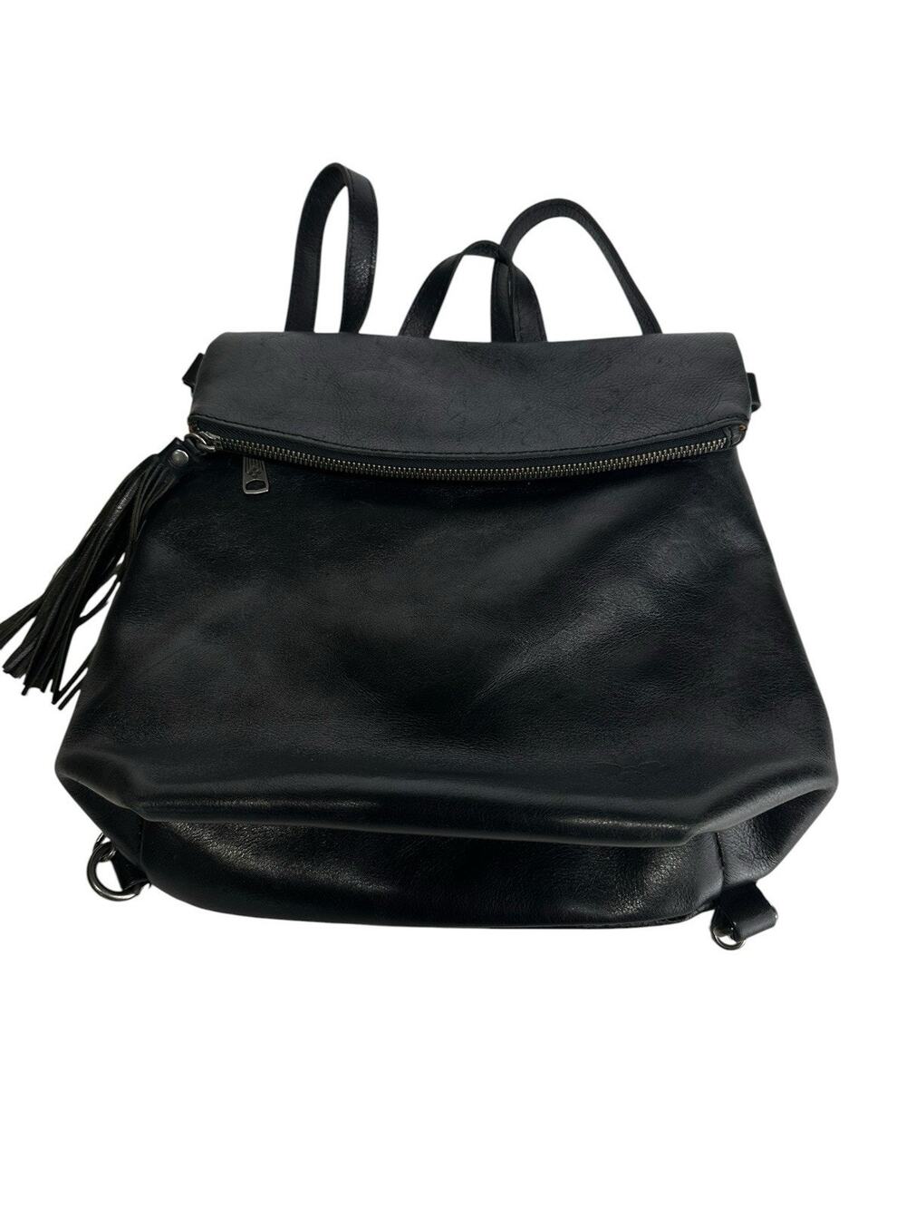 Patricia Nash Luzille Heritage Black Leather Backpack Purse